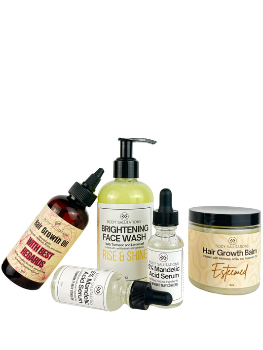 Face & Hair Bundle: Glow, Nourish and Flourish: 20% OFF+ Free Shipping!+ Apply any additional discounts! - Kid Friendly